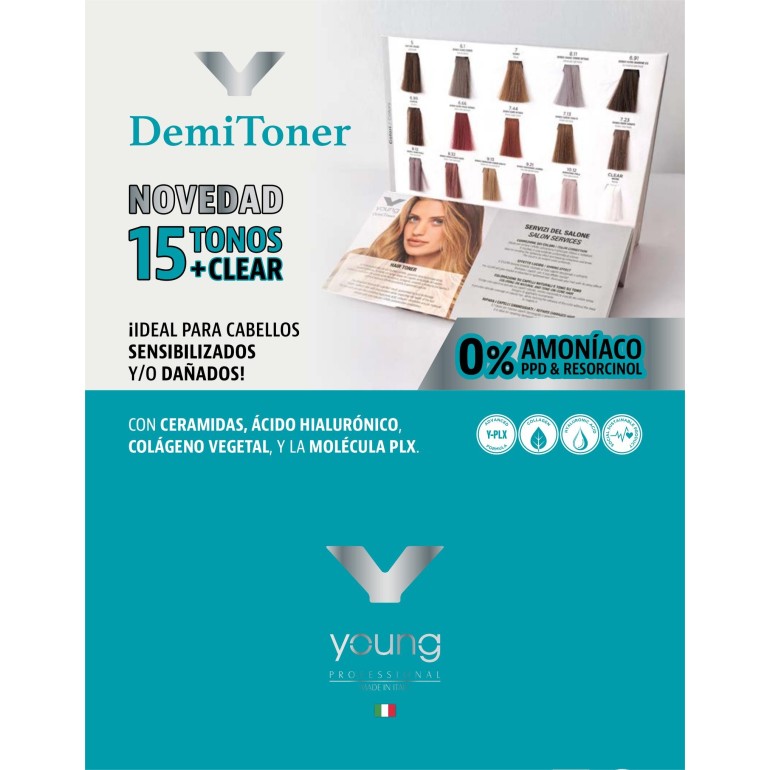 DemiToner coloración Acida 100ml YoungTintes ProfesionalesYOUNG DemiToner coloración Acida 100ml YoungTintes ProfesionalesYOUNG