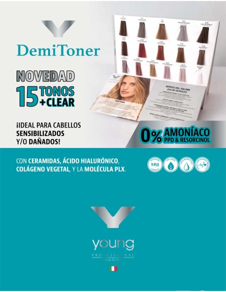 DemiToner coloración Acida 100ml YoungTintes ProfesionalesYOUNG