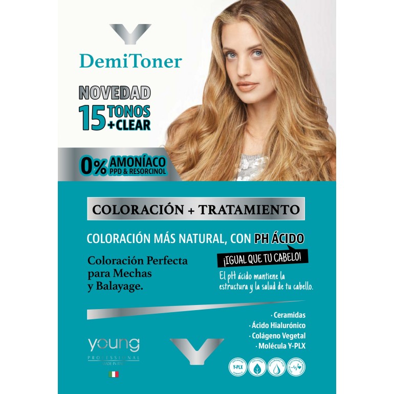 DemiToner coloración Acida 100ml YoungTintes ProfesionalesYOUNG DemiToner coloración Acida 100ml YoungTintes ProfesionalesYOUNG