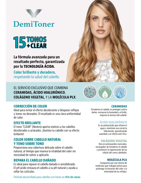 DemiToner coloración Acida 100ml YoungTintes ProfesionalesYOUNG