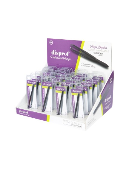 Pinza Depilar Negra Punta Cangrejo 9 cm DisprofUtensilios