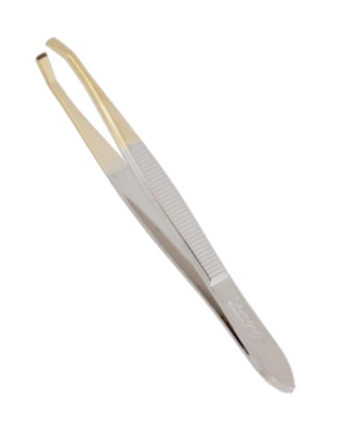 Pinza Depilar Punta Oro Estrecha 9 cm Disprof