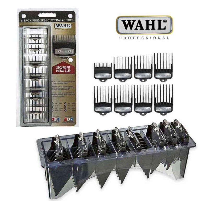 Kit 8 Peines Premium Maquinas WahlAccesorios y RepuestosTodoBelleza.pro