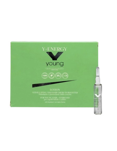 Loción Y-Energy Estimulante y potenciador del crecimiento capilar 12 x 10 ml YoungAmpollas y TratamientosTodoBelleza.pro