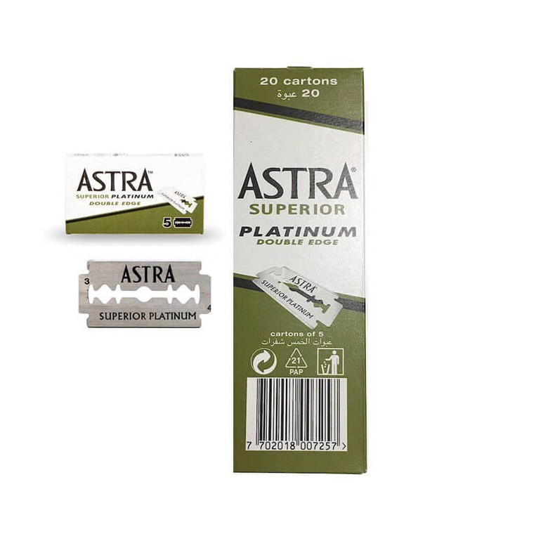 Cuchillas Astra Superior Platinum 20 x 5 cuchillasNavajas AfeitarTodoBelleza.pro