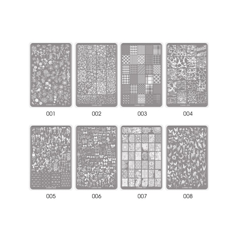 Placa Stamping Nails Art Canni