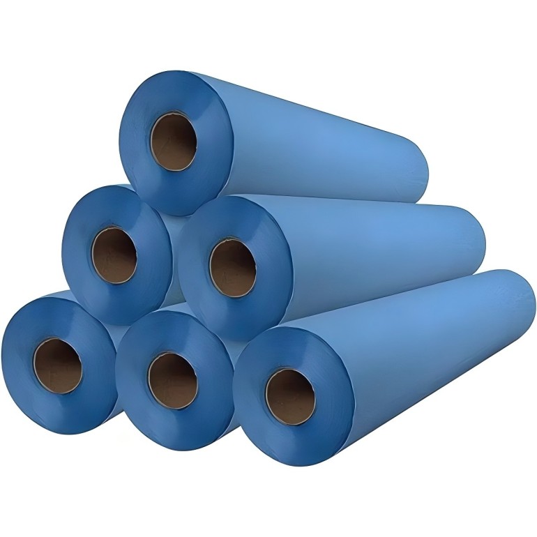 Rollo de Camilla Papel Crepado Azul 60 Metros LadycelDesechablesTodoBelleza.pro