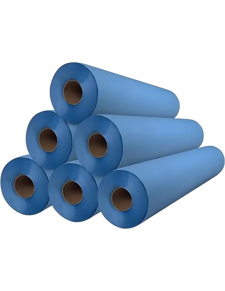 Rollo de Camilla Papel Crepado Azul 60 Metros LadycelDesechablesTodoBelleza.pro