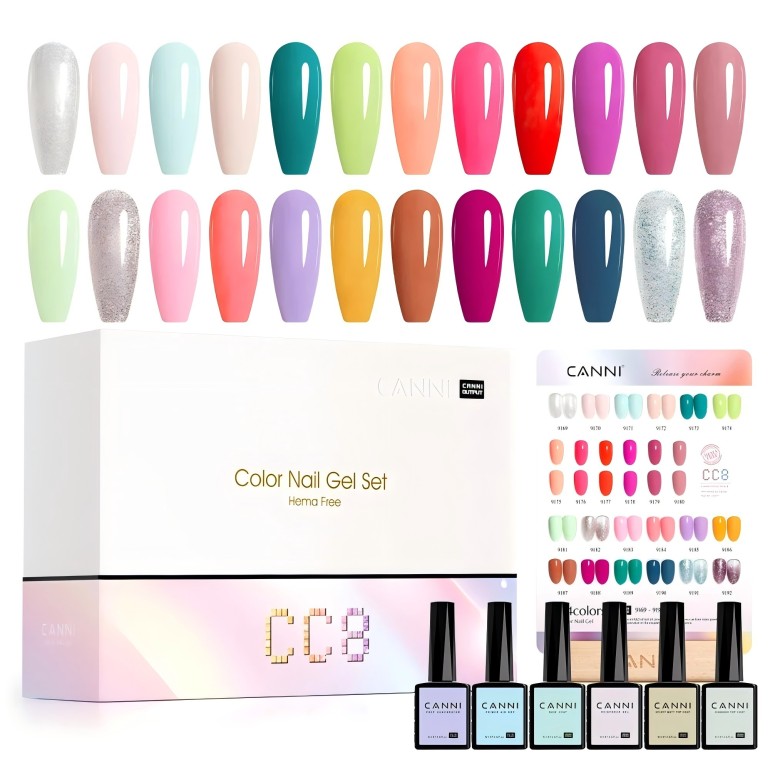 Kit 30 Esmaltes CC8 Hema Tpo Free CanniEsmaltes Permanentes UñasTodoBelleza.pro