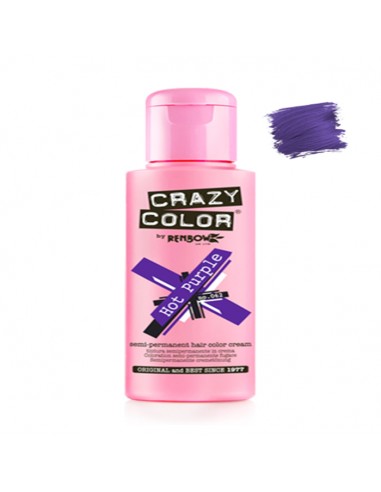 Tinte Semipermanente Morado Hot Purple Nº 62 100 ml Crazy Color
