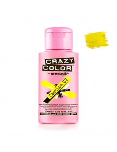 Tinte Semipermanente Amarillo Caution UV  Nº 77 100 ml Crazy Color