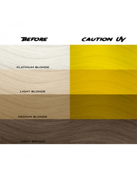 Tinte Semipermanente Amarillo Caution UV  Nº 77 100 ml Crazy Color