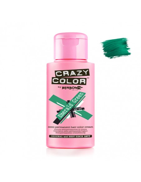 Tinte Semipermanente Verde Esmerald Green Nº 53 100 ml Crazy Color