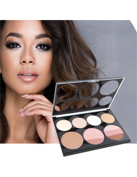 Paleta de Coloretes Iluminador + 4 Tonos Elixir Make UpMaquillaje