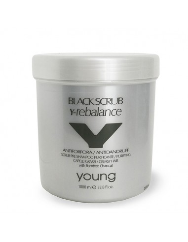 Mascarilla Exfoliante Negra Anticaspa y Grasa Y-Rebalance 1000 ml Young