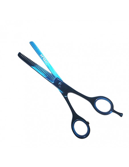 Tijera Dentada Esculpir 5,5 Pulgadas Color Azul HNS