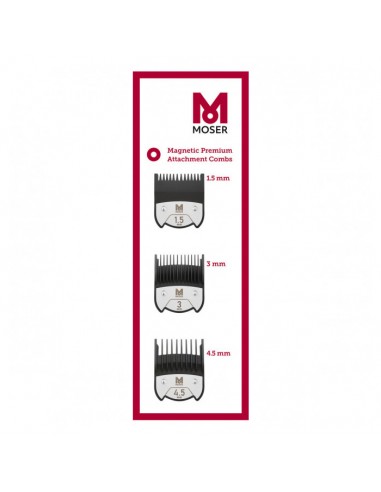 Pack Peines Magnéticos 1,5 / 3 / 4,5 mm Moser