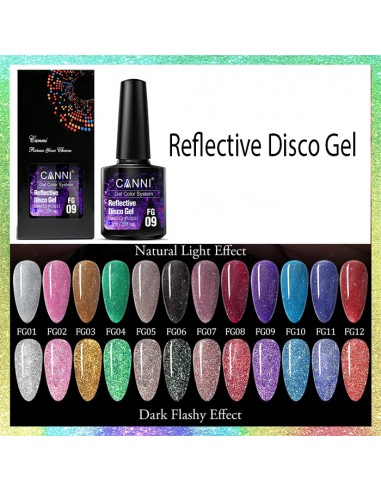 Esmalte Permanente Reflective Disco Gel 7.3 ml Canni