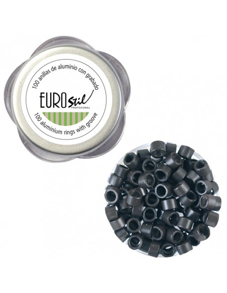 Anillas Extensiones Castaño Oscuro 3 100 Unidadades Eurostil