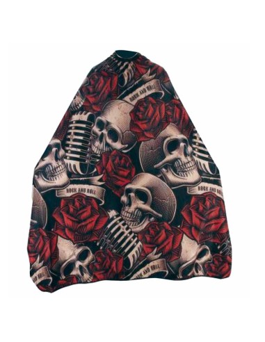 Capa de Corte Barbero Calaveras y Rosas Ag