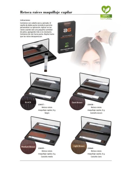 Retoca Raices Maquillaje Capilar 6 gr AsuerTintes Profesionales